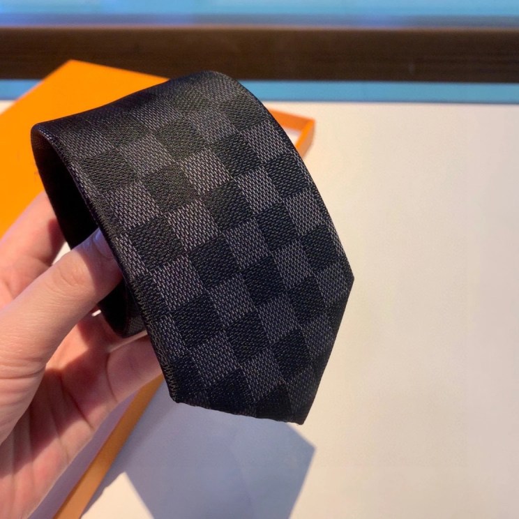 DAMIER CLASSIQUE Tie Black Original Luxury Ties For Men Silk Wedding Men's Tie Casual Do Necktie Dropshipping CD
