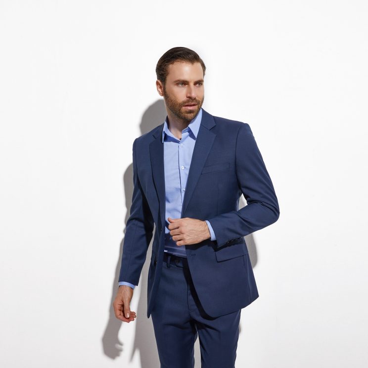 Tailor-Made Suits Gorgeous  Slim Dark Blue Custom Wedding Suits For Men Suit Custom Made Suit Fashion Style Business Suits