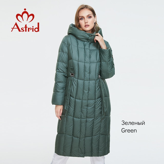 Astrid New Winter Women's coat women long warm parka Plaid fashion thick Jacket hooded large sizes female clothing 9546