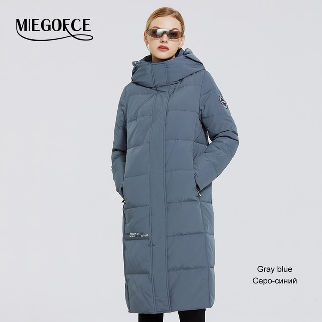MIEGOFCE New Women's Long Cotton Coats With miegofce Logo Design Winter Waterproof Parkas Windproof Clothes Women's Jacket