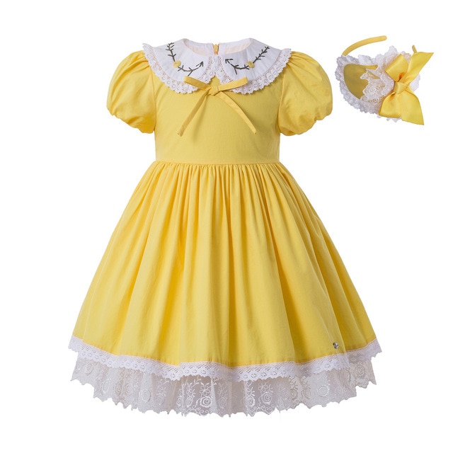 Pettigirl New Fashion Holidays Party Summer Elegant Dresses for Children Kids Girls Toddler Clothes Size 2 3 4 6 9 10 to 12 14Y
