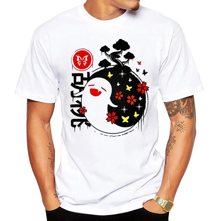 Fashion Summer Creative oversized Tshirt Who tao Ghost Print Tee Homme funny streetwear Plus szie Tshirt