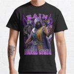 Rain 80s retro video game Mortal Kombat vintage Short-sleeve crewneck T-shirt for men Large size Adult Tops S-6xl