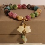 Natural Jade Agate 18K Gold Plated Flower Bracelet Exquisite Sexy Young Girls Fashion Real Jewelry Best Selling Holiday Gifts