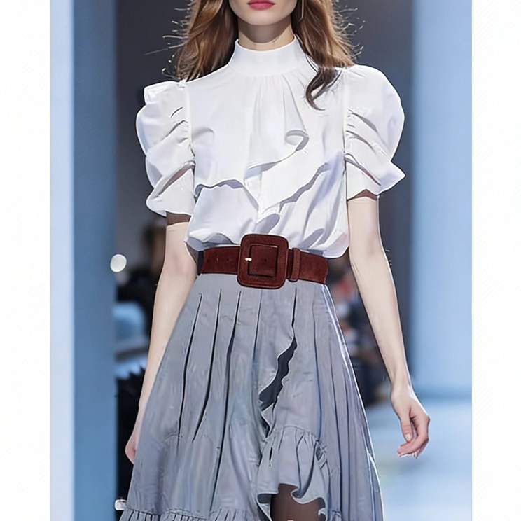 Luxury Vintage Wide Waist Belt for Women - Brown Genuine Cowhide/Suede Leather Belt, High Waist Fashion Belts for Dress Coat